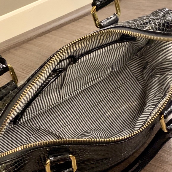 Rebecca Minkoff MAB Croc Embossed Satchel - Picture 4 of 6